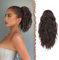 FESHFEN Braun Pferdeschwanz Haarteil mit Kordelzug, 30 cm Wellen Zopf Pferdeschwanz Verlängerung Haare Extension Synthetik Kurz Wellig Haarverlängerung Ponytail für Damen Frauen, Mittelbraun
