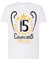 Camiseta Fan Madrid Campeones Copa de Europa - La 15 - Cómo no te voy a querer (FR/ES, Letras, M, Regular, Regular, Blanco)