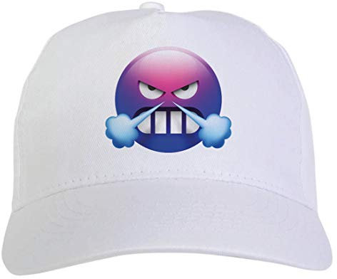 Generico Ultras 21 Baseball Cap Weiß Emoji Smile Personalisierte Sport-Sublimation, Weiß, One size