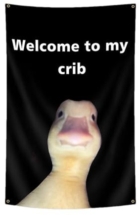 Welcome To My Crib Flag - Man Cave Wall Flag, Decorative Wall Signs With Brass Grommets, Home Decorative Sign Bedroom Decoration, For Boys Nephew Men Teen Son Grandson, Cool Stuff For Bedrooms
