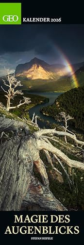 GEO - Vertikal XXL Magie des Augenblicks 2026 – Wandkalender 34x98 cm, Fotografie-Kalender mit 12 Monatsblättern, deutschem Kalendarium & Spiralbindung, Panorama-Naturkalender von Isabella Tabacchi