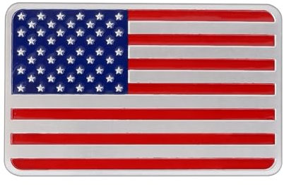 3D Alu Amerika Fahne Flagge Sticker Aufkleber Auto Metall Aufkleber USA 8 x 5 x 0,2 cm