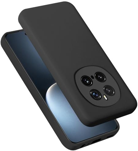 Cadorabo Hülle kompatibel mit Honor Magic 7 Pro Hülle Silikon Handyhülle für Magic 7 Pro Case aus flüssigem Silikon- Kratzfeste und stoßfeste dünne TPU Schutzhülle - Liquid SCHWARZ