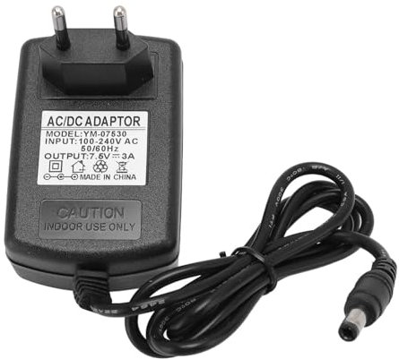7,5 V 3A Adaptador de Corriente, 7,5 V 3A Cargador de Fuente Alimentación .5x2. Mm ABS Seguro para Altavoces (Enchufe de la UE)