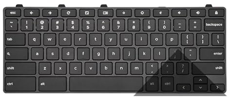 SHANGYG English Laptop Keyboard For for Chromebook 11 for Latitude 3380 E3380 P80G Notebook(US 3180 3189 Power)