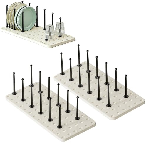 SANLIUBA Organizzatore per Cassetti Cucina, Set da 2 - Porta Pentole Salvaspazio da Cassettone, Organizer Regolabile per Pentole, Padelle e Coperchi - Pratico Organizer Armadio Cucina