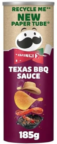 Texas Bbq Crisps 185G (Pack of 8) Tasty Treat Delicious Perfect For Sharing With Friends And Family