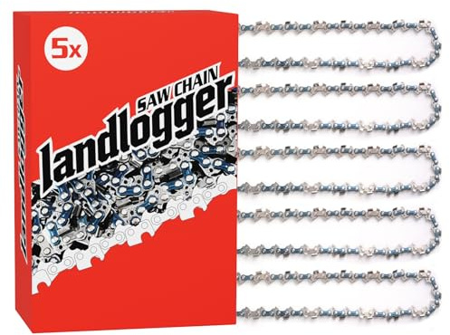 5 Pack 24 Inch Chainsaw Chain 3/8 Pitch .050 Gauge 84 Drive Links Fits Husqvarna 460 (Rancher), Stihl 33RS 84 25/24 MS390 MS310 MS361 MS460 MS500 - Echo 72LPX84CQ