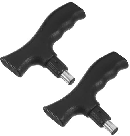 OFFIGAM 2 Stück Krückenhandgriff aus Kunststoff mit Rutschfestem Design und Komfortablem Griff für Gehhilfen Passend für 22x1,5mm Stöcke für Outdoor Aktivitäten