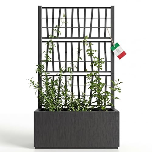 BigDean Blumenkasten mit Rankgitter Pflanzkasten 80x36x 140 cm hoch