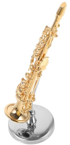GALPADA Modèle Miniature de Saxophone en Cuivre Orné, Résistant aux Chocs, Décoration Réaliste Maison et Paysage Micro DIY, Présent pour Garçon et Filles