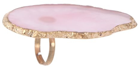 Generico Palette per Nail Art ad Anello Mini in Resina Rosa | Design Unico, Facile da Portare e Riporre, Separa Pigmenti o Miscele senza Assorbirli