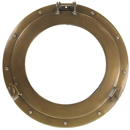 15 Aluminum Porthole Window with Bronze Finish: Nautical Ship Decor
