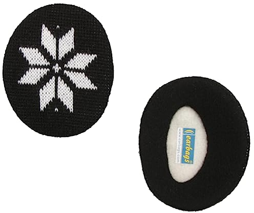 Earbags Ohrenwärmer Fashion, Schneeflocke schwarz, S