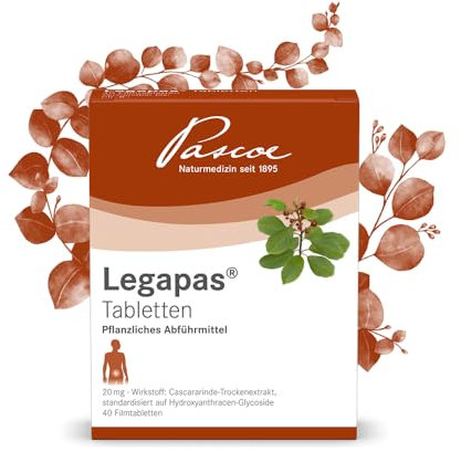 Pascoe® Legapas Tabletten: natürliches Abführmittel bei Verstopfung - fördert die Darmentleerung - aus Cascararinde - glutenfrei (40 Tabletten)