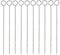 10 x 35cm Metal BBQ Barbecue Skewers Kebab Food Meat Grill Cooking Steel Sticks