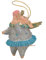 crafts & design Crazy Christmas, geflügeltes Schwein Deko Hänger, hellblau, Silber, 10 cm