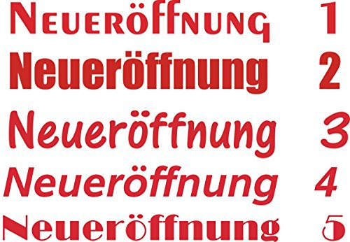 Sticker Design Shop NEUERÖFFNUNG Aufkleber Schaufensterbeschriftung Werbung Schaufenster Wunschtext (50 cm)