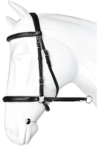 Horka Bitless Bridle Black/Silver Cob
