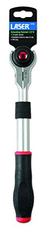Laser 6720 Extending Swivel Head Ratchet 1/2D,Silver