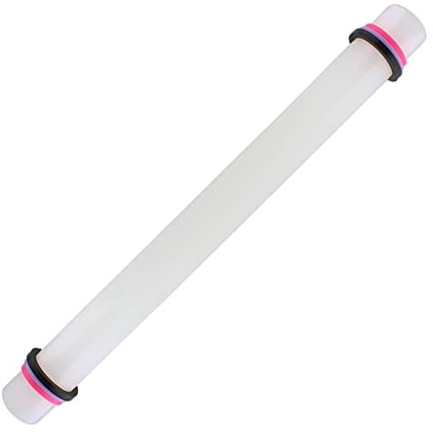 Cake Star - Mattarello da 40,6 cm con guide di spessore, in nylon antiaderente, per fondente, pasta di zucchero, pasta, crosta di torte, biscotti, biscotti e pasta, 40,6 cm, 400 mm, bianco