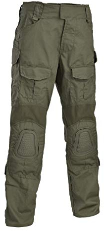 Defcon 5 Gladio 3227 - Pantalón táctico con rodilleras, Verde, L