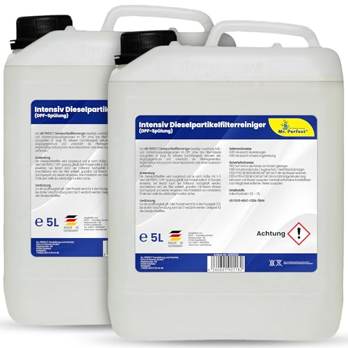 Mr. Perfect Dieselpartikelfilter Reiniger 2x5L | Partikelfilter Reiniger Diesel verbessert Leistungsfähigkeit des Motors & entfernt zuverlässig Ruß, Asche und Verbrennungsrückstände aus DPF