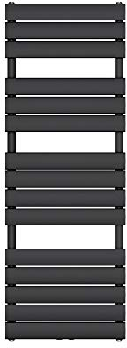 Mai & Mai Badheizkörper Handtuchheizkörper Handtuchhalter Heizkörper bad flach 140x50cm in Anthrazit Seitenanschluss & Mittelanschluss Paneelheizkörper Horizontal Handtuchwärmer Badheizung