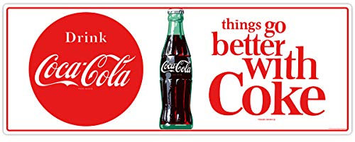 Retro Planet.com - Drink Coca-Cola, Better with Coke, Peel and Stick Decal, 1960s Style, Vintage Classic American Art, Kitchen, Restaurant, Diner, 24 x 9 Inches