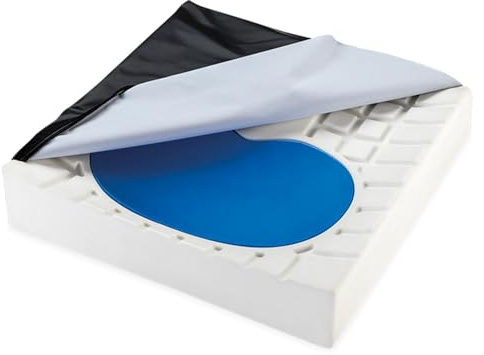 Orliman Cojín Antiescaras Visco-Silicona Cuadrado con Memoria Cojin para Silla de Ruedas