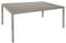 LOLAhome Mesa de jardín de Comedor de Cristal y Acero Gris de 160x100 cm