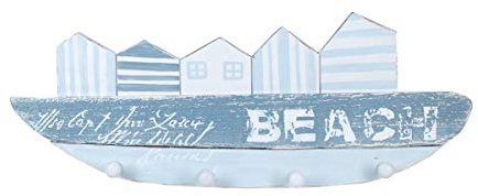 Unbekannt Home Gadgets Wandgarderobe Boot blau Holz 50 cm