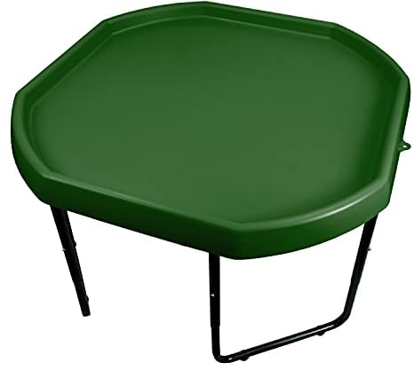 Children's Plastic Sand & Water Mixing Play Tray - DARK GREEN - 70cm x 70cm & Height Adjustable Stand.