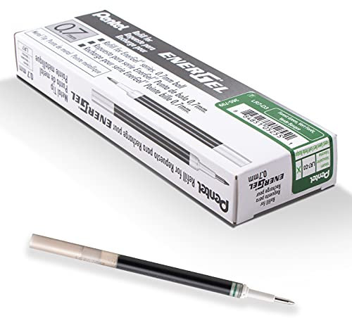 Pentel EnerGel LR7 Nachfüllmine für 0.7 mm Gelschreiber, waldgrün (12 Stück)