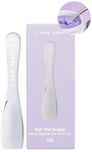 I DEW CARE Skincare Multi-functional Applicator - Get The Scoop | Stainless Steel Makeup Spatula Spoon, Beauty Mini Spoon Tool for Cream, Lip Balm, Wash-Off Masks, Mixing, Depuffing