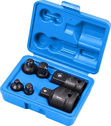 BRILLIANT TOOLS BT024605 Jeu d’adaptateurs à chocs, 6 pcs, 1/4 + 3/8 + 1/2 + 3/4 [Powered by KS TOOLS]