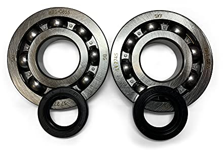 Kurbelwellenlager Set mit SKF C4 Kugellagern und Simmerringen Hi-Quality Metallkäfig Piaggio 50ccm