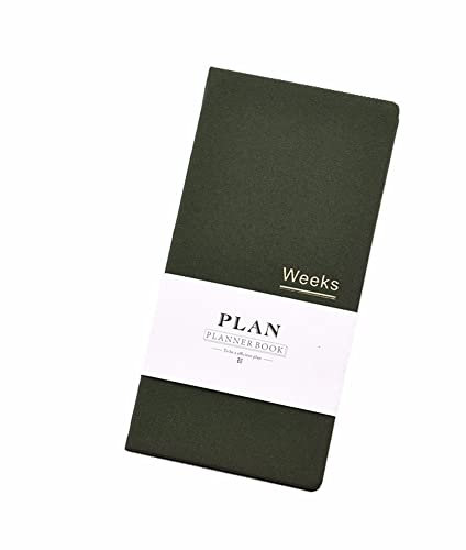 Undatierter Taschen-Wochenplaner, Terminplaner, Organizer, Agenda, Jahr, Monat, Wochenplaner, A6, Notizbuch (A6, undatierter Planer, grün)