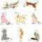 MEZHEN Moldes para Galletas Gato Juego de Cortadores de Galletas Cortador de Galletas Gato 3D Fondant Cortadores Galletas Cookies 8 Piezas