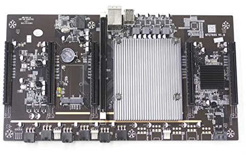 5GPU BTC Mining Motherboard with E52620 CPU, 8GB DDR3 RAM 128GB SSD, Support RXT 3060 Series Graphics Cards Ethereum Cryptocurrency mining