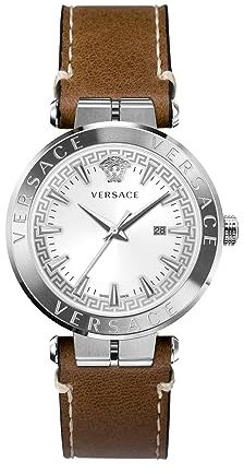 Versace Herren Armbanduhr Aion 44 mm Datumsfenster Armband Edelstahl VE2G00121