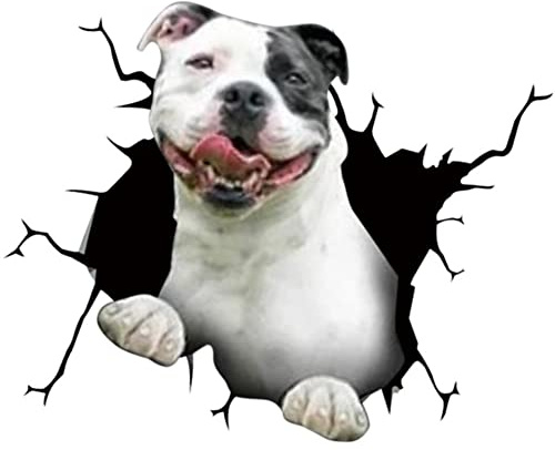 3D Hund Aufkleber, 4 Stück Bulldogge Aufkleber für Wand Kühlschrank Aufklebers, Realistische Tiere, Lustig 3D Stereo Hunde Auto Aufkleber Wandaufkleber Lustige Hund Decal Auto-Aufkleber Type 12