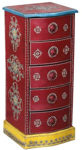 GURU SHOP Handbemalter Schubfachschrank - Modell 24, 70x30x30 cm