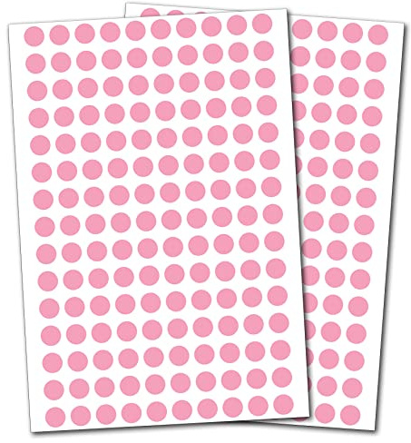 12mm Pink Colour Coding Dot Circle Stickers Labels - Permanent Self Adhesive Paper Labels - Pack of 3000 Labels (P/NO. 7835001PNK)
