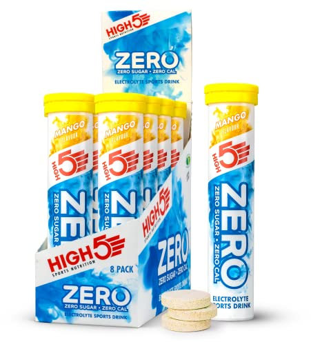 HIGH5 ZERO Electrolyte Tablet - Hydration Tablets Enhanced with Vitamin C - 0 Calories & Sugar Free - Boost Hydration, Performance & Wellness - Mango, 160 Tablets (20x, Pack of 8)