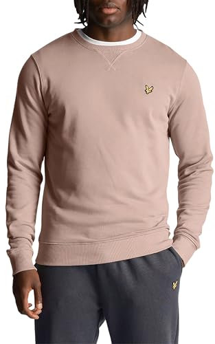 Lyle & Scott Uomo Felpa Girocollo con Logo, Rosa, L