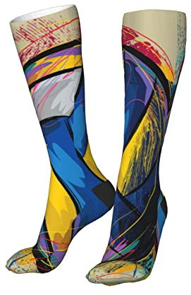 Oudrspo Kniestrümpfe für Volleyball, lange Kompressionsstrümpfe, dicke, weiche Kleidersocken, 50,8 cm