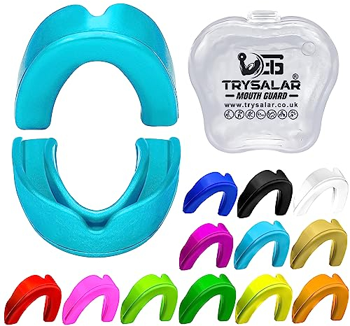 Mundschutz – Mundschutz für Kinder, Jugendliche, großartige Schule, Kampfsport, Rugby, Fußball, Hockey, Muay Thai, MMA, Boxen, Kampfsport, Basketball mit Etui (Junior Alter 8+, Babyblau)