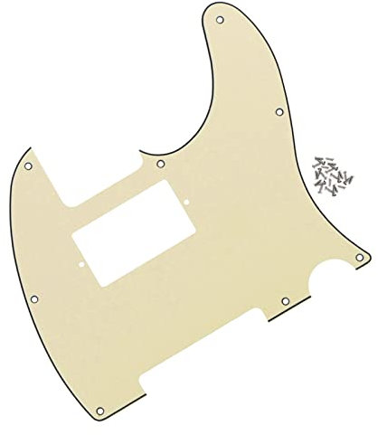 Humbucker Guitar Pickguard Creme 3ply Mit Schrauben Für Tl. Stilgitarre Schlagbrett für Gitarrenplatte
