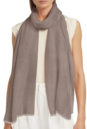 yanopurna Sommerschal Damen aus 100% Kaschmir – Handgewebter Kaschmirschal, Einfarbiges Tuch & Stola – Leichtes Halstuch für Frühling & Sommer – Unisex, Hergestellt in Nepal (68x190 cm)